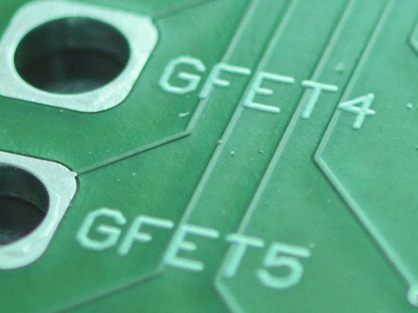 GFET biosensor on green board: Advanced graphene tech for high-performance applications.